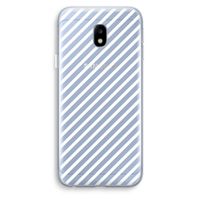 Strepen zwart-wit: Samsung Galaxy J3 (2017) Transparant Hoesje