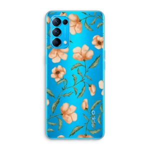 Peachy flowers: Oppo Find X3 Lite Transparant Hoesje