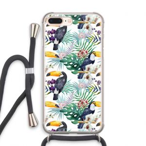 Tukans: iPhone 7 PLUS Transparant Hoesje met koord