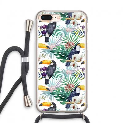 Tukans: iPhone 7 PLUS Transparant Hoesje met koord
