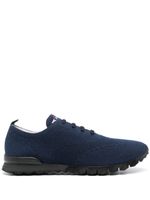 Kiton baskets en daim à design sans lacets - Bleu - thumbnail