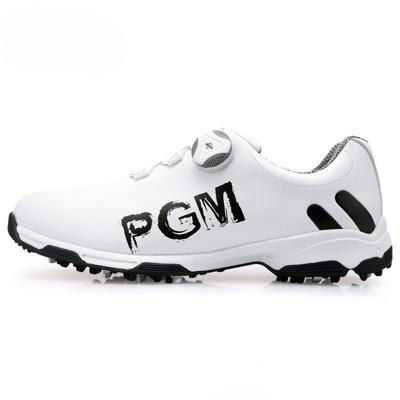 PGM Golf roterende gesp waterdichte microfiber leder ademend non-slip sneakers voor mannen (kleur: wit zwart grootte: 39)