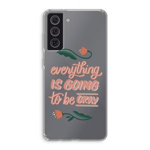 Optimistic flower girl: Samsung Galaxy S21 FE Transparant Hoesje