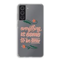 Optimistic flower girl: Samsung Galaxy S21 FE Transparant Hoesje