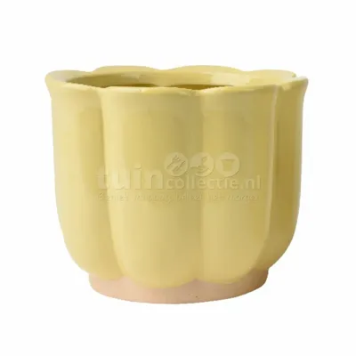 Bloempot Flower Keramiek Ø18cm Geel