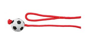 Trixie voetbal aan touw schuimrubber drijvend (6X6X100 CM)