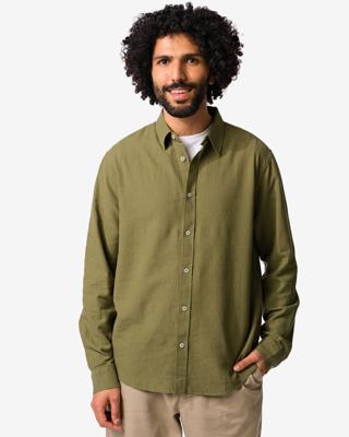 HEMA Herenoverhemd Louis middengroen (middengroen)
