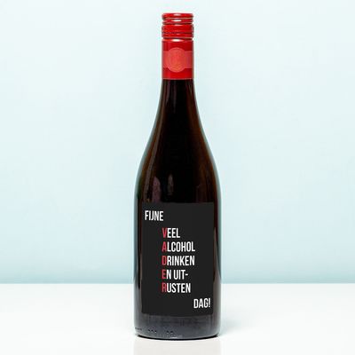 Wijnfles Fijne Vaderdag - Rood (Merlot)