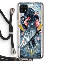 Golden Raven: Samsung Galaxy A22 5G Transparant Hoesje met koord