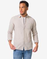 HEMA Herenoverhemd Beige (beige)