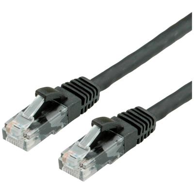VALUE 0.5m UTP Cat.6a netwerkkabel Zwart 0,5 m Cat6a U/UTP (UTP)