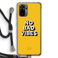 No Bad Vibes: Xiaomi Redmi Note 10 Pro Transparant Hoesje met koord