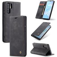 CaseMe-013 multifunctionele retro Frosted horizontale Flip lederen case voor Huawei P30 Pro met kaartsleuf & houder & portemonnee (zwart)