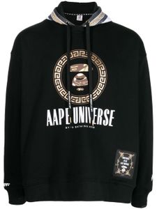 AAPE BY *A BATHING APE® hoodie à logo métallisé - Noir