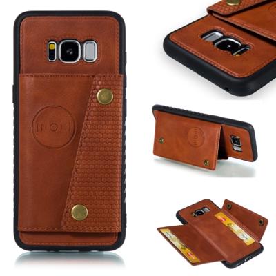 Lederen beschermhoes voor Galaxy S8 (bruin)