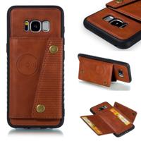 Lederen beschermhoes voor Galaxy S8 (bruin)