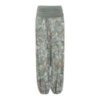 Cassis wide leg harembroek met all over print kaki - thumbnail
