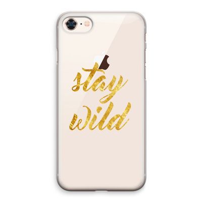 Stay wild: iPhone 8 Transparant Hoesje