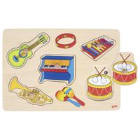 Goki Noppenpuzzel Muziekinstrumenten met Geluid, 5st. - thumbnail