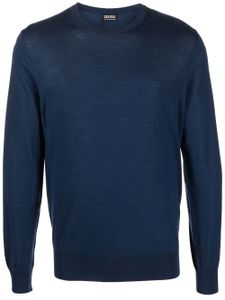 Zegna pull léger en laine - Bleu