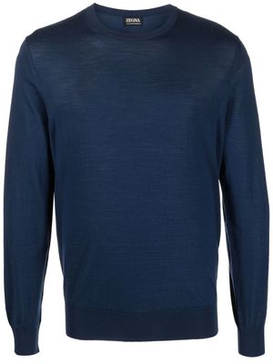 Zegna pull léger en laine - Bleu