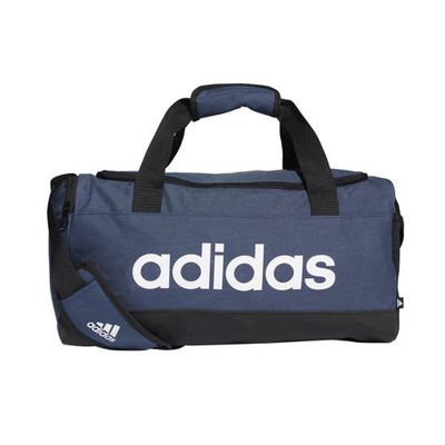 adidas Performance sporttas Linear Duffel S 25 L donkerblauw/zwart/wit