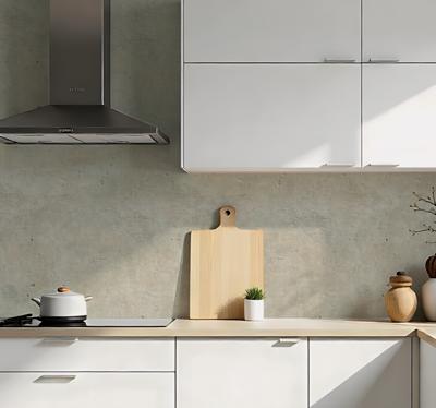 Crèmekleurige stenen tinten keuken muursticker