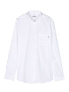 DONDUP KIDS chemise en coton à plaque logo - Blanc