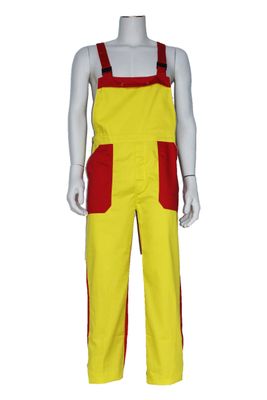 Tuinbroek kinderen poly/katoen geel / rood