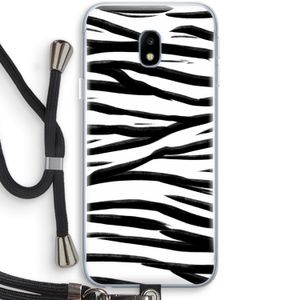 Zebra pattern: Samsung Galaxy J3 (2017) Transparant Hoesje met koord
