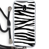 Zebra pattern: Samsung Galaxy J3 (2017) Transparant Hoesje met koord