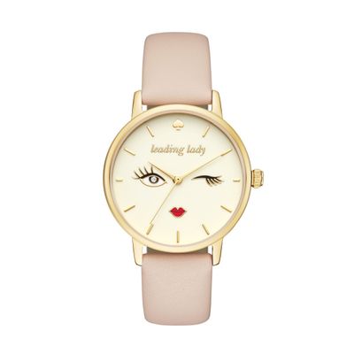 Horlogeband Kate Spade New York KSW9025 Leder Roze 16mm