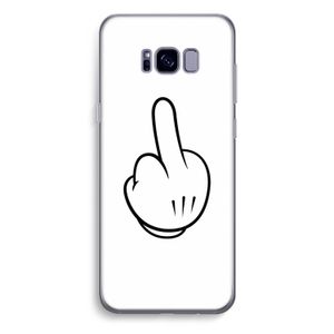 Middle finger white: Samsung Galaxy S8 Plus Transparant Hoesje