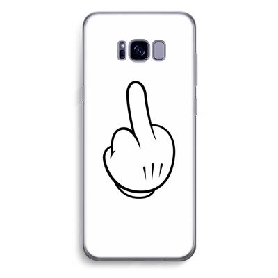 Middle finger white: Samsung Galaxy S8 Plus Transparant Hoesje