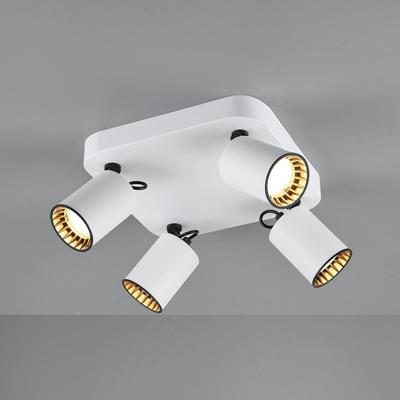 Pago - LED plafondlamp - 4 spots - Draaibaar en dimbaar - GU10 - Kantelbaar - Plafondspot - Voor binnen - Wit
