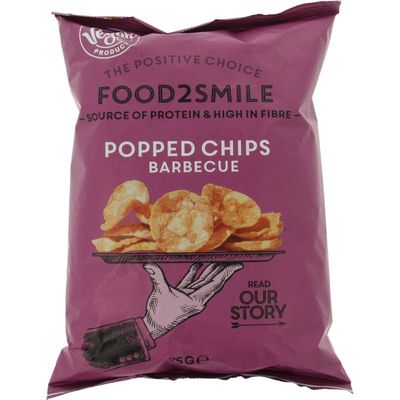 Food2Smile Popped chips barbeque (75 gr)