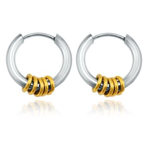 Stalen creolen Flexible Rings Silver Gold-12mm