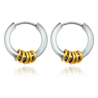 Stalen creolen Flexible Rings Silver Gold-12mm