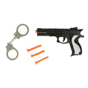 LG Imports Politie speelgoed set - pistool met accessoires - verkleed rollenspel - plastic - voor kinderen   -