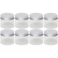 8x Kunststof weckpotten/inmaakpotten 50 ml met schroefdeksel