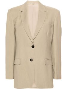 Brunello Cucinelli blazer à revers cranté - Tons neutres