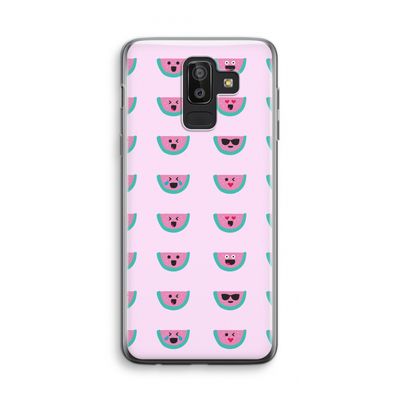 Smiley watermeloenprint: Samsung Galaxy J8 (2018) Transparant Hoesje