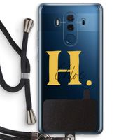 Amber Script: Huawei Mate 10 Pro Transparant Hoesje met koord