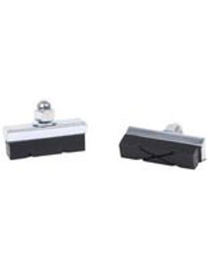 Elvedes Remblokken x-groove knijprem 40 x 13 mm zw/zil 2 stuks