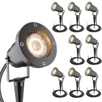 Sydney - 9x Prikspot XL - Aluminium - Zwart - IP65 waterdicht - Geschikt voor GU10 spot - 20 watt - 3 jaar garantie