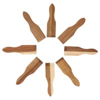 Kesper Gourmetspatels - 16x - acacia hout - 13 x 4 cm - gourmetten - racletten - grillen