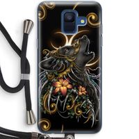 Huilende Wolf: Samsung Galaxy A6 (2018) Transparant Hoesje met koord