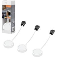 LEDVANCE Undercabinet Spot Puck 65mm 3 x 3W 830 White LED-onderbouwlamp 3.00 W Warmwit Wit