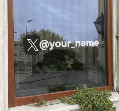 Persoonlijke X Twitter-symbool naam sticker