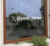 Persoonlijke X Twitter-symbool naam sticker